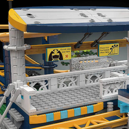 Mould King Building Block Set: Motorized Fairground Roller Coaster, Model K 11012