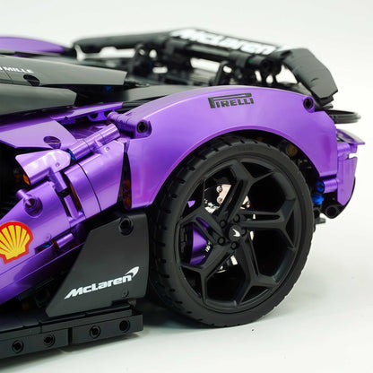 Trilumity Motorized Building Block Set: 1:8 The Ultimate British Woking Hypercar | Pearlescent Purple Custom Edition | Shipped in Original Gift Box