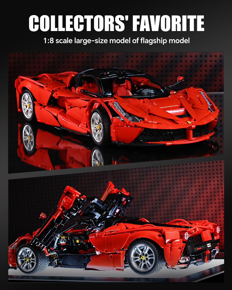 Trilumity LaFerrari C6 Sportcar, Fully Detailed Simulation Building Block Set, 1:8 Scale, Remote Control, 4,739-Piece