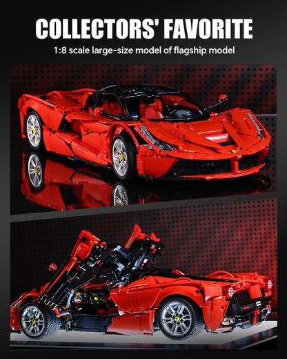 Trilumity LaFerrari C6 Sportcar, Fully Detailed Simulation Building Block Set, 1:8 Scale, Remote Control, 4,739-Piece