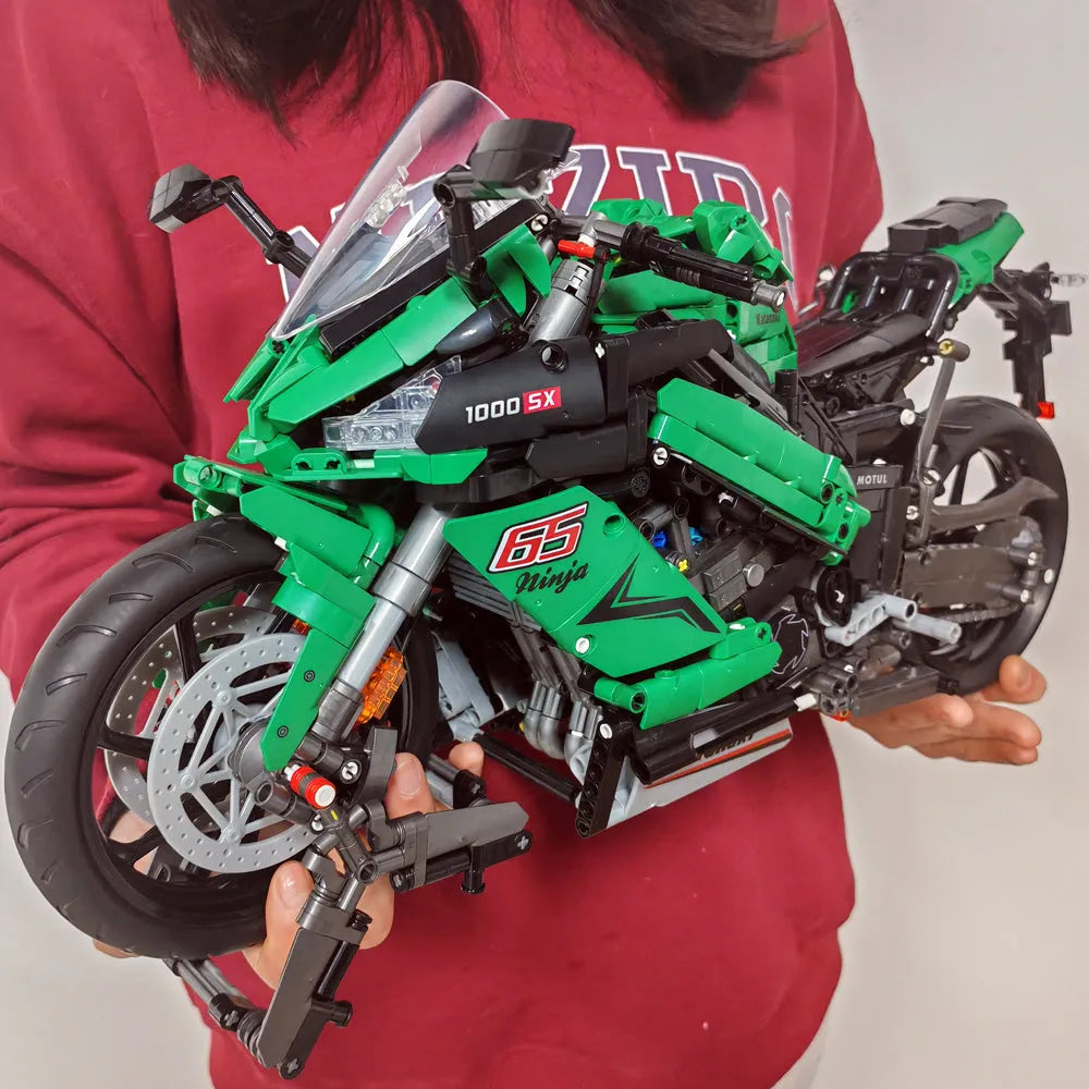 JieStar MOC Building Block Set: Kawasaki NINJA 1000SX Motorcycle, Model 58053