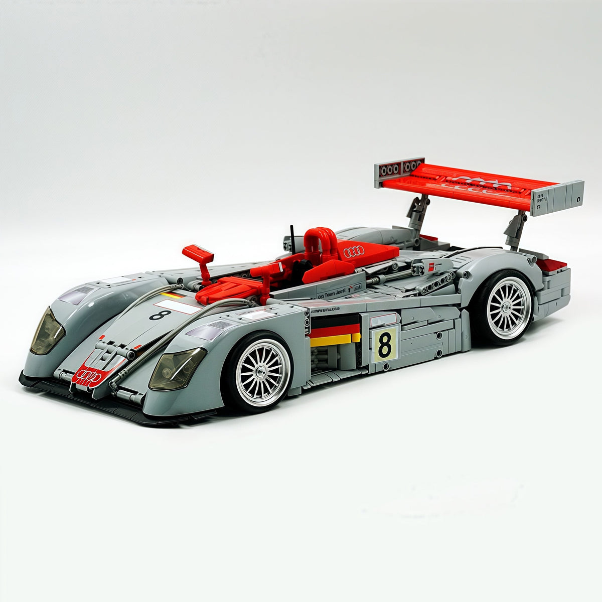 Trilumity Building Block Set: 1:8 Audi R8 Lmp 2000 | Remote Controlled | Genuine Authorization | 2426-Piece
