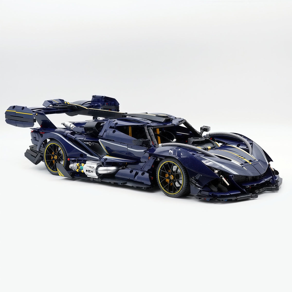 Trilumity Building Block Set: 1:8 Apollo Ie Hypercar — Midnight Edition | Starry Blue Exterior (3656Piece)