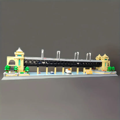 Wange MOC Building Block Set: China Wuhan River Bridge, Model 6223