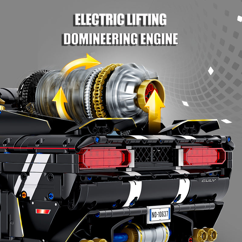 Trilumity Motorized Building Block Set: 1: 8 Dodge Challenger with Remote Control (3751-Piece)
