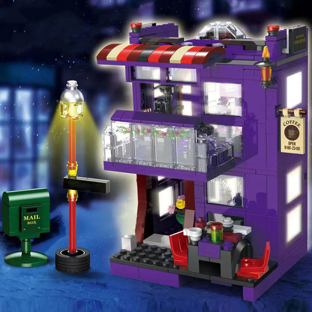 JieStar MOC Building Block Set: Harry Potter MOC Magic Diagon Pub, Model JJ9003