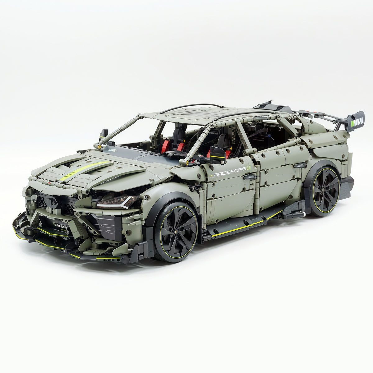 Trilumity Motorized Building Block Set: 1:8 The Ultimate Italian Super Suv | Remote Controlled | Grey Plating Limited Edition- 3223Piece
