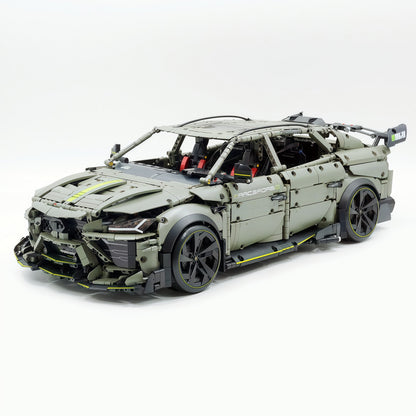 Trilumity Motorized Building Block Set: 1:8 The Ultimate Italian Super Suv | Remote Controlled | Grey Plating Limited Edition- 3223Piece