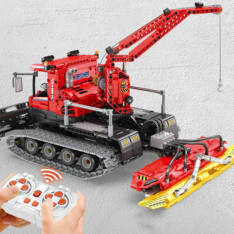 Trilumity Snow Groomer Building Block Set, Remote Control, 1,100-Piece