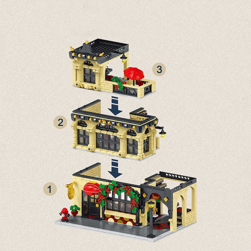 MORK MOC Building Block Set: Restaurant Block Module, Model 20114