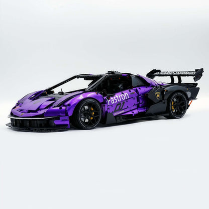 Trilumity Building Block Set: 1: 8 The Ultimate Italian Track-Only V12 Hypercar, Amethyst Limited Edition (4100+Piece)