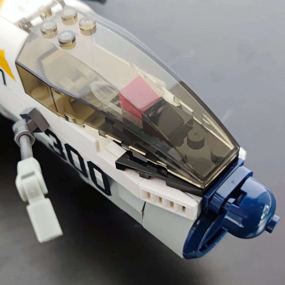 JieStar MOC Building Block Set: Aircraft A-7 Fighter Jet Attack Plane, Model 61044
