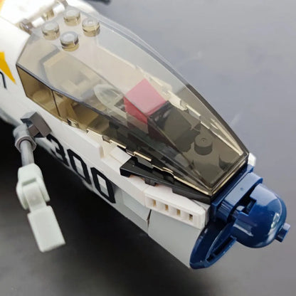 JieStar MOC Building Block Set: Aircraft A-7 Fighter Jet Attack Plane, Model 61044