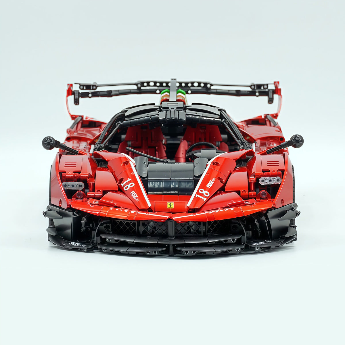 Trilumity Motorized Building Block Set: 1:8 The Ultimate Italian Hybrid Hypercar Evo | Pearl Red Painting Italian Flagship (4058Piece)