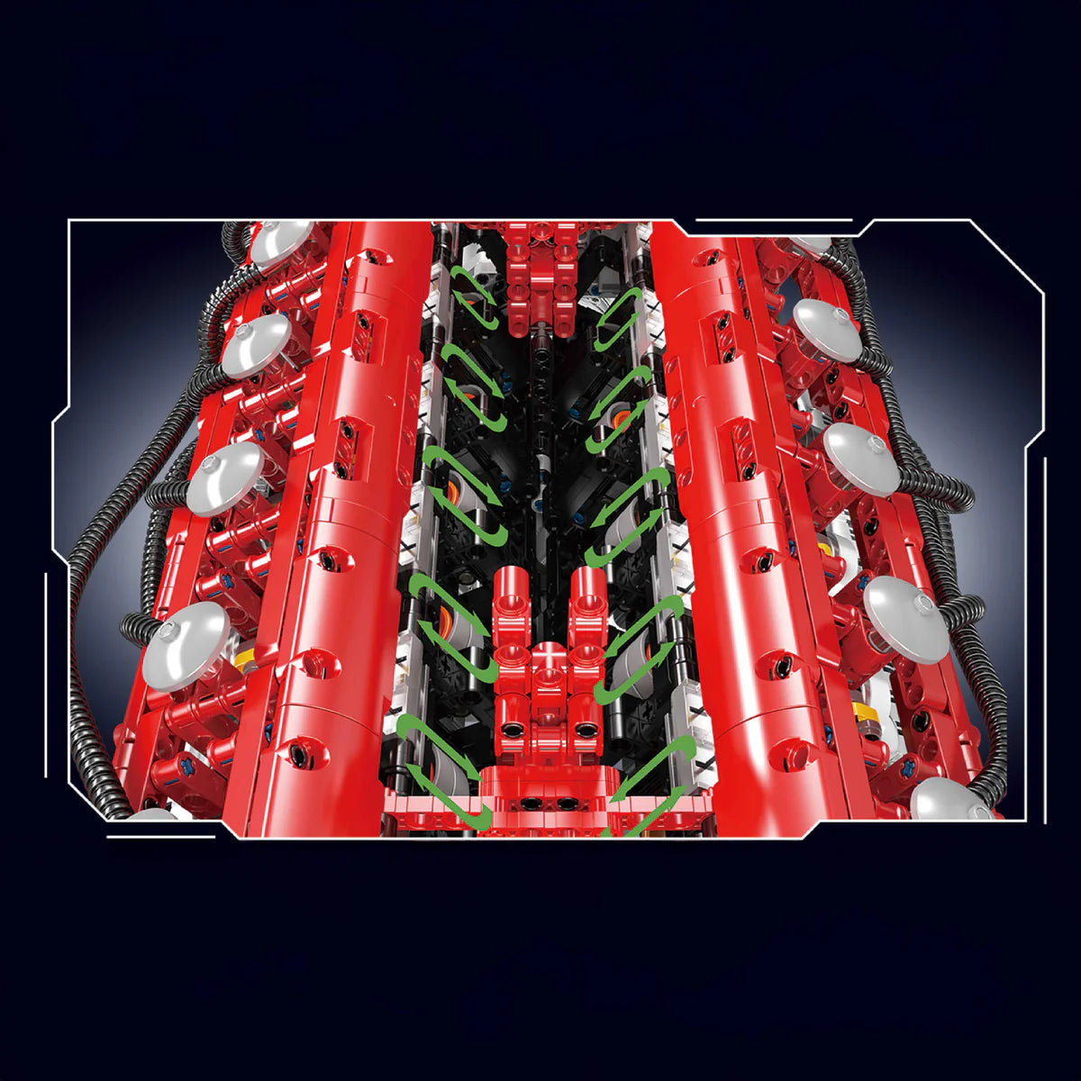 Trilumity Motorized Building Block Set: The Ultimate Lamborghini V12 Engine & Gearbox (3472-Piece)