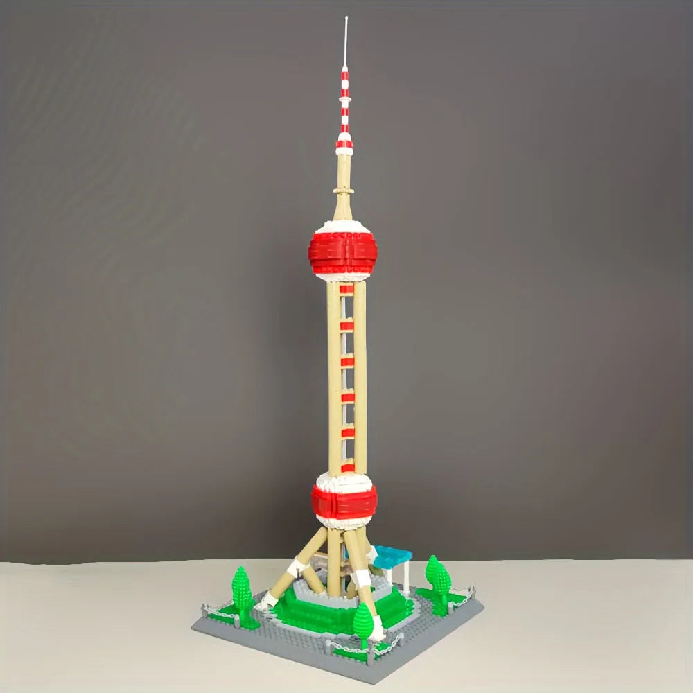 Wange MOC Building Block Set: 5224 Architecture Oriental Pearl Tower