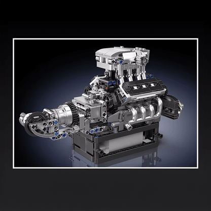 Trilumity Building Block Set: Motorised British Mcl Supercar V8 Engine (737-Piece)