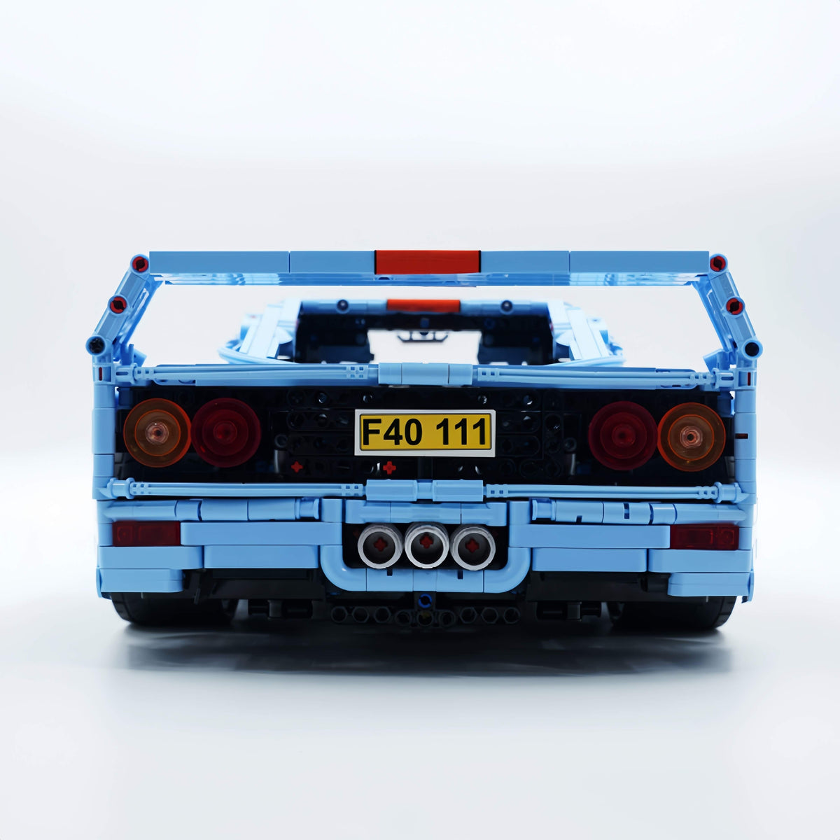 Trilumity Building Block Set: 1:8 The Ultimate 80s Turbo Icon Supercar, Gulf Blue Custom Edition (4026-Piece)