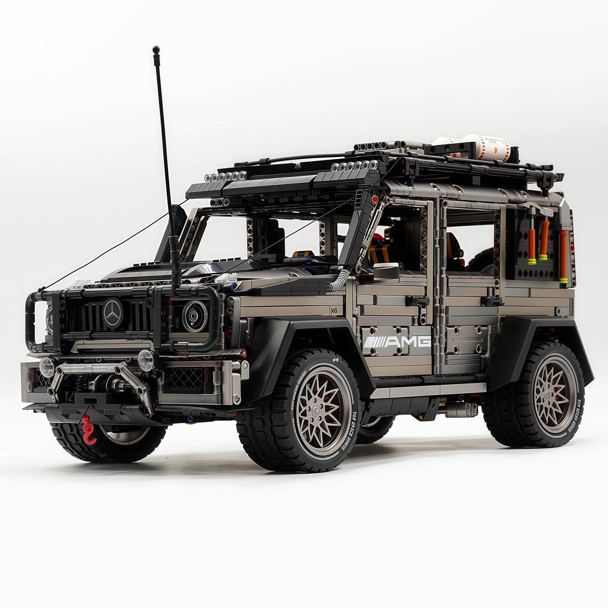 Trilumity Motorized Building Block Set: 1: 8 Mercedes Benz G 500, Ultimate Maneuver Control Off-Road | Electroplating Gun Gray Custom