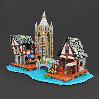 JieStar MOC Building Block Set: Medieval Town Market, Model 89150