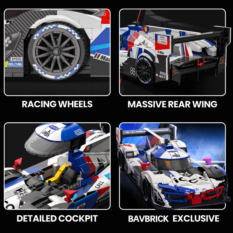 Trilumity Building Block Set: 1:16 BMW M Hybrid V8 LMDh Endurance Prototype(1068Piece)