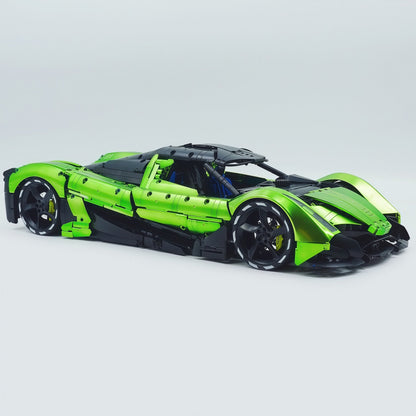 Trilumity Building Block Set: 1:8 Devel sixteen V16 | Neon Green Custom Edition | Officially licensed (4016Piece)