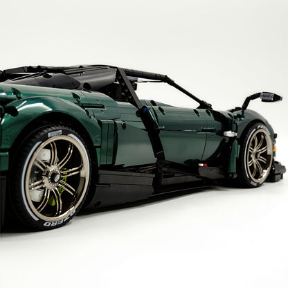 Trilumity Building Block Set: 1: 8 Pagani Huayra Bc Violet Paint finish Customized Ultimate Edition (4708-Piece)