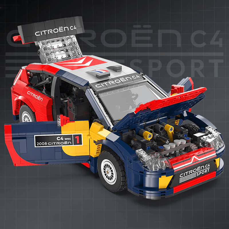 Trilumity Motorized Building Block Set: Remote Controlled 2008 Citroën C4 Wrc (1550+-Piece)