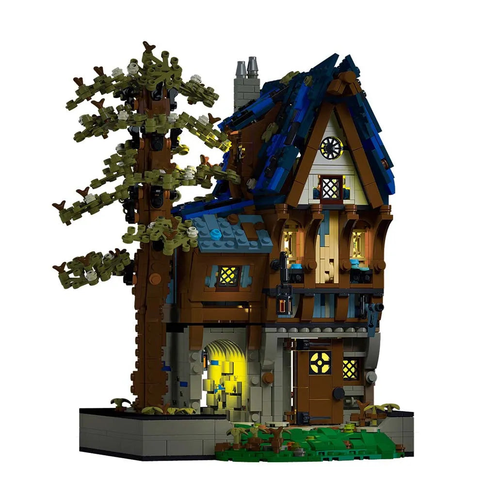 MORK MOC Building Block Set: Medieval Magician House, Model 033032