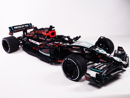 Trilumity Building Block Set: 1:8 Mercedes-Benz W15 F1 Racing Car | Lewis 2024 Livery (1642-Piece)