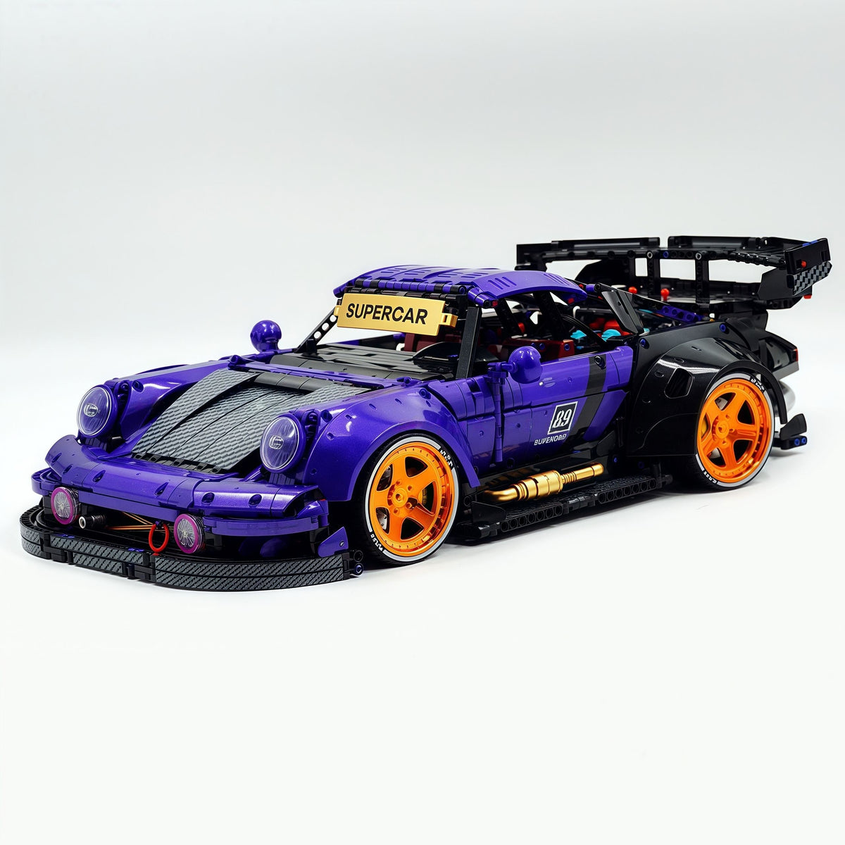 Trilumity Motorized Building Block Set: The Ultimate Widebody Porsche 964 RWB, Widebody German Coupe (3950-Piece)