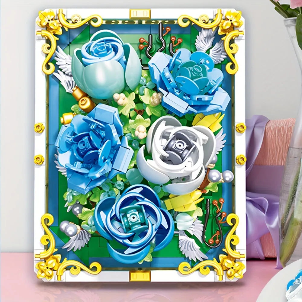 JieStar MOC Building Block Set: Heart Of The Ocean Picture Frame, Model JJ9029