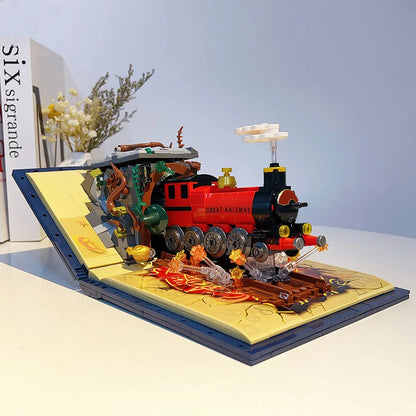JieStar MOC Building Block Set: Harry Potter MOC Hogwarts Express Train, Model JJ9059