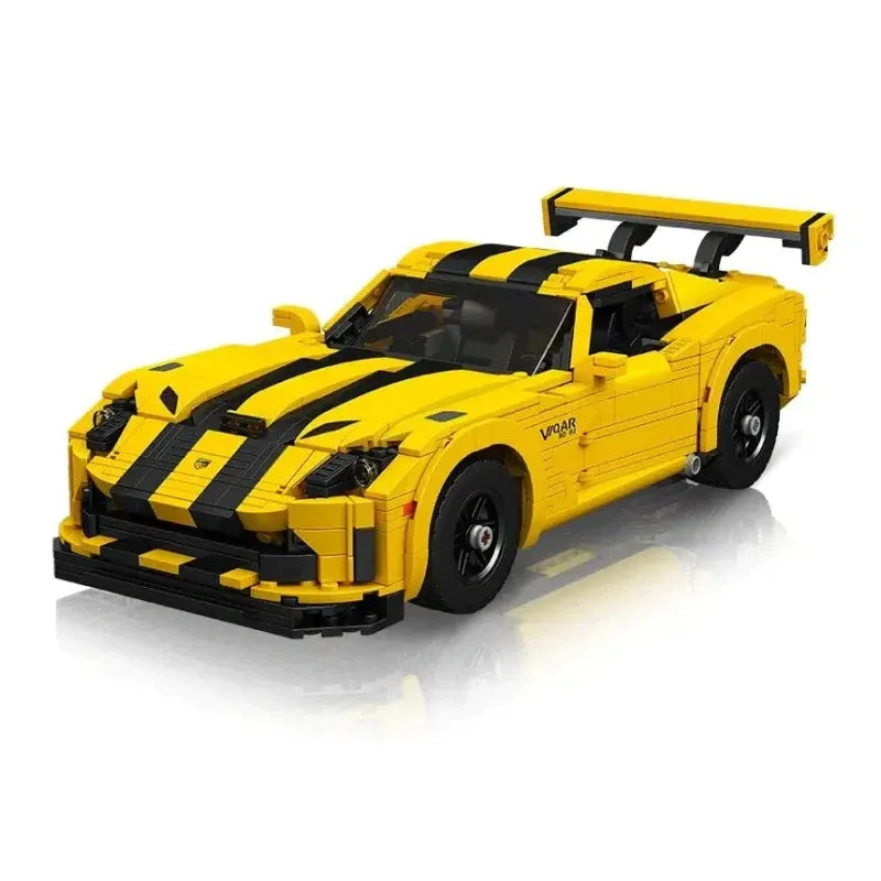 Mould King MOC Motorized Building Block Set: Dodge Viper Racing Sports Car, Model 10046