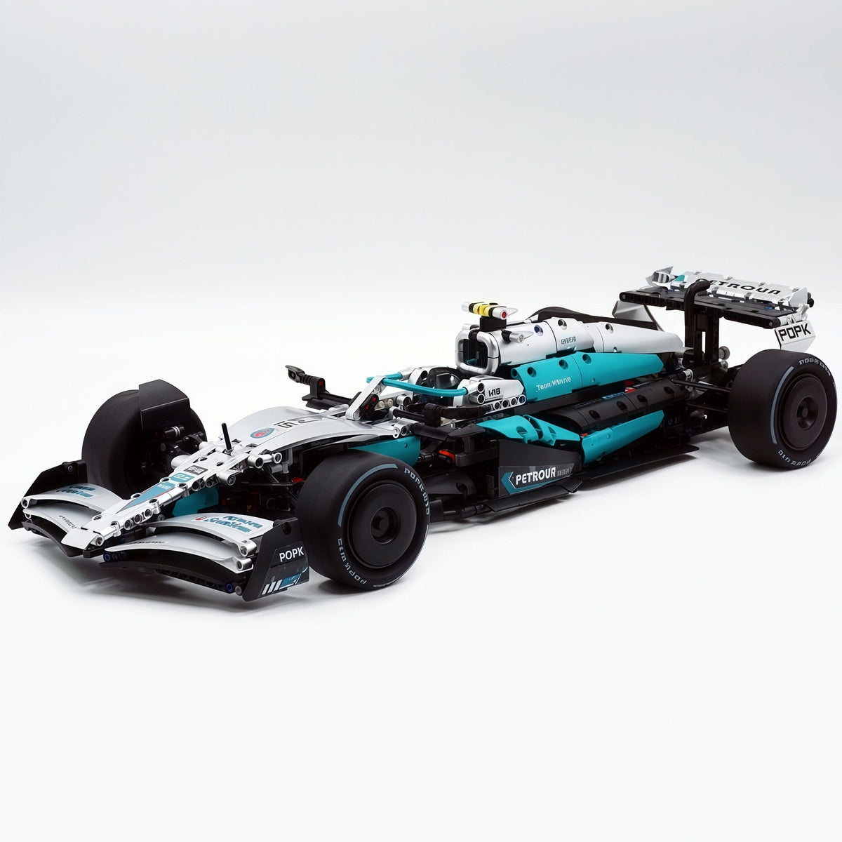 Trilumity Building Block Set: 1:8 Mercedes-Benz Abu Dhabi W15 F1 Racing Car (1936-Piece)