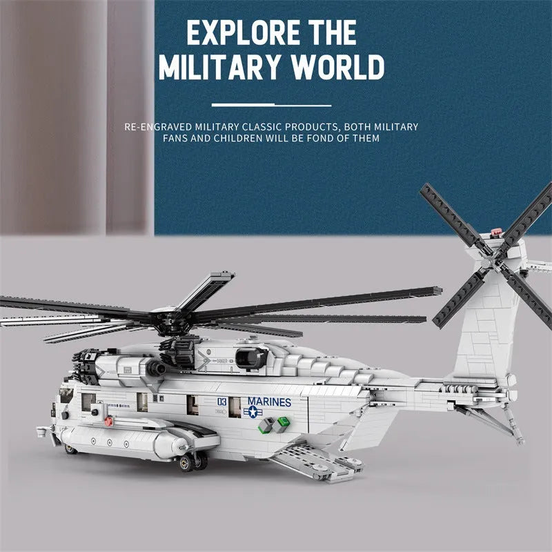 Reobrix Building Block Set: CH-53 Transport Helicopter, Model RE33037