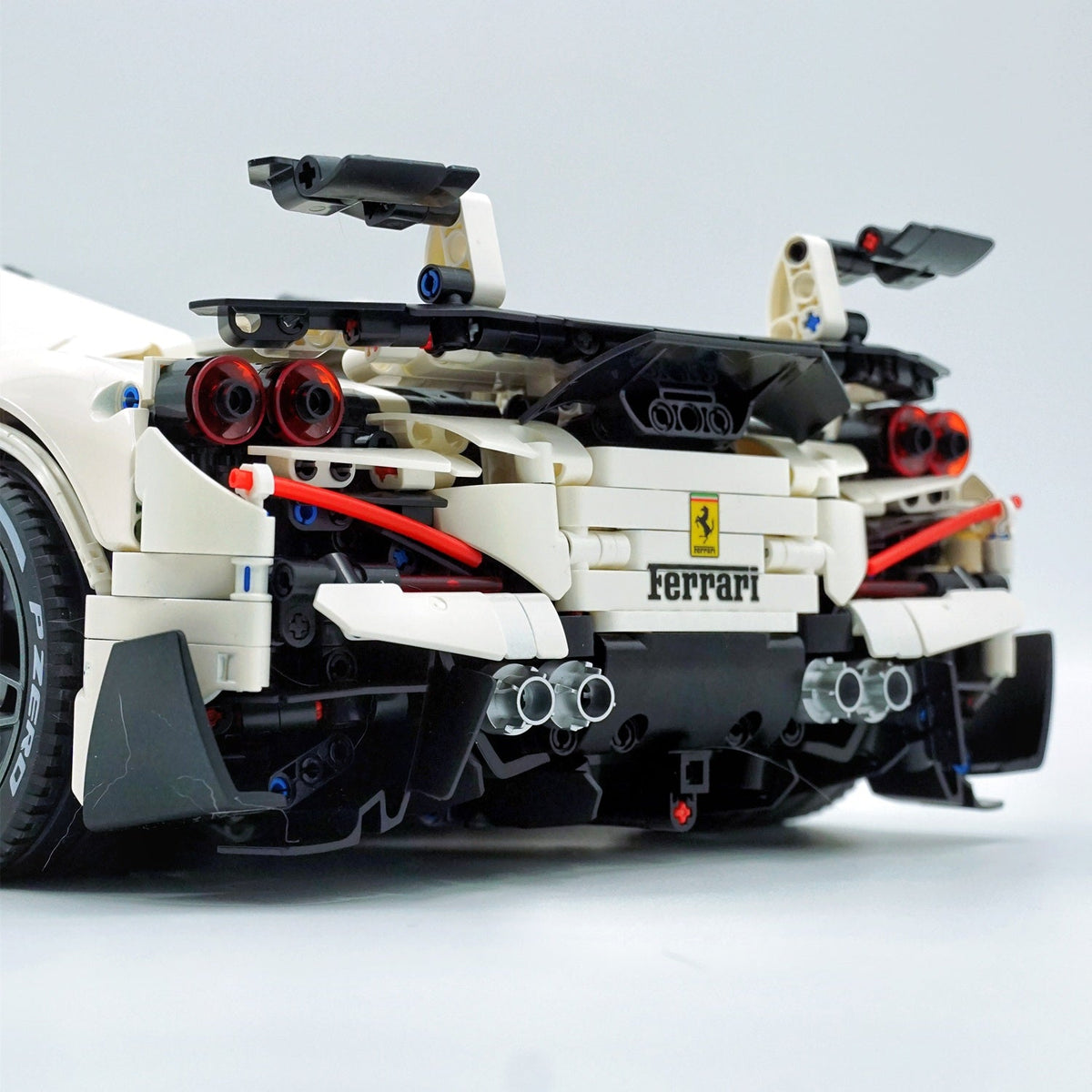 Trilumity Building Block Set: 1:8 The Ultimate Turbo V8 GT Convertible, White Goddess Custom Edition (3781-Piece)