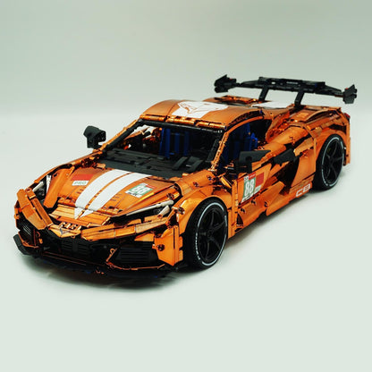 Trilumity Building Block Set: 1: 8 Corvette C8 Supercar Building Sets, Mirror electroplating Customized Edition (3788-Piece)