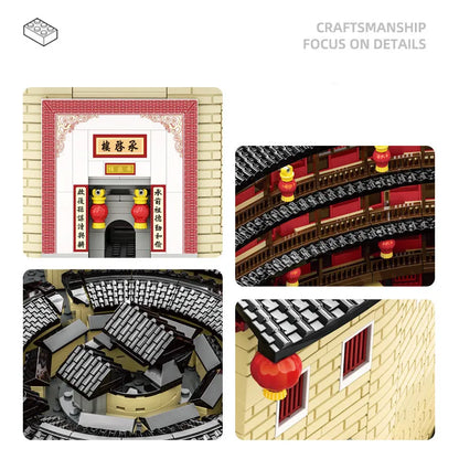 Wange Building Block Set: Fujian Hakka Tulou Chengqi, Model 8211