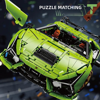 TiaGole MOC Motorized Building Block Set: Lambo Aventador SVJ Supercar, Model T5046