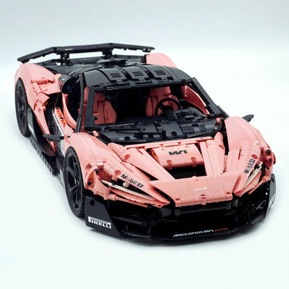 Trilumity Motorized Building Block Set: 1:8 The Ultimate British Woking Hypercar | Misty Rose Custom Edition | Shipped in Original Gift Box