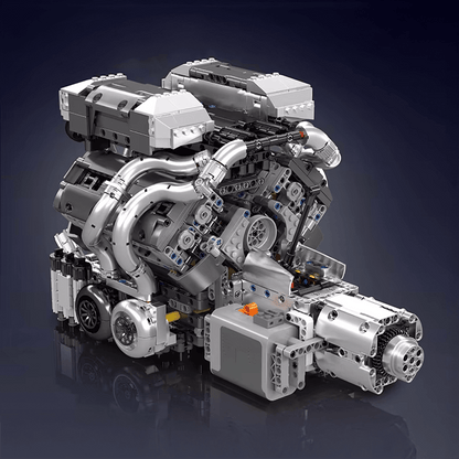 Trilumity Building Block Set: Motorised Hypercar W16 Engine & Gearbox (2024-Piece)
