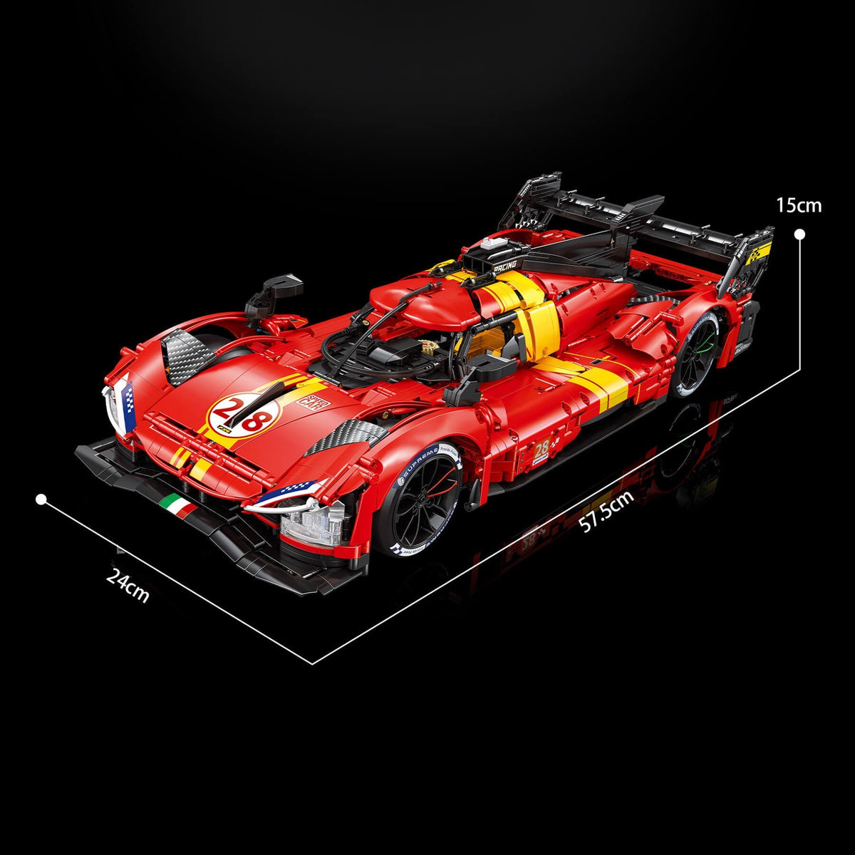 Trilumity Building Block Set: 1:8 The Ultimate Le Mans Hy Hypercar | 2024 Le Mans Endurance Champion (3350-Piece)