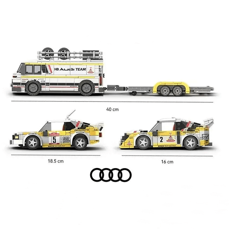 Trilumity Officially Licensed HB Audi WRC Team Building Block Set, 1:18 Scale, 1,362-Piece