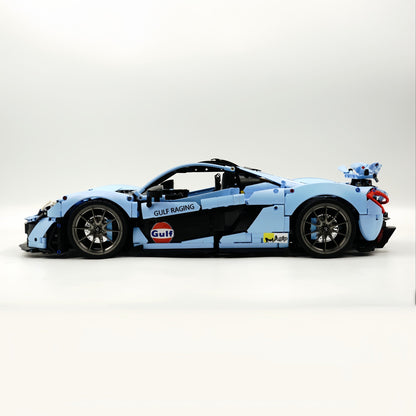 Trilumity Building Block Set: 1: 8 The Ultimate British Hybrid Hypercar | Gulf Blue Custom Edition(3893-Piece)