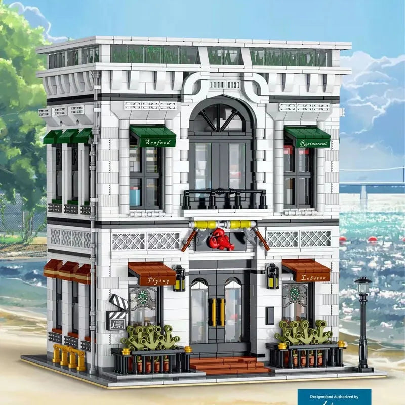 UG MOC Building Block Set: Seafood Restaurant, Model 10203