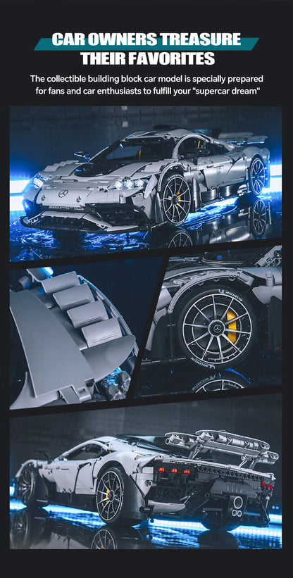 Trilumity Motorized Building Block Set: 1: 8 Mercedes AMG One Building Set with Remote Control, Fully Detailed Simulation, The Ultimate Collectible