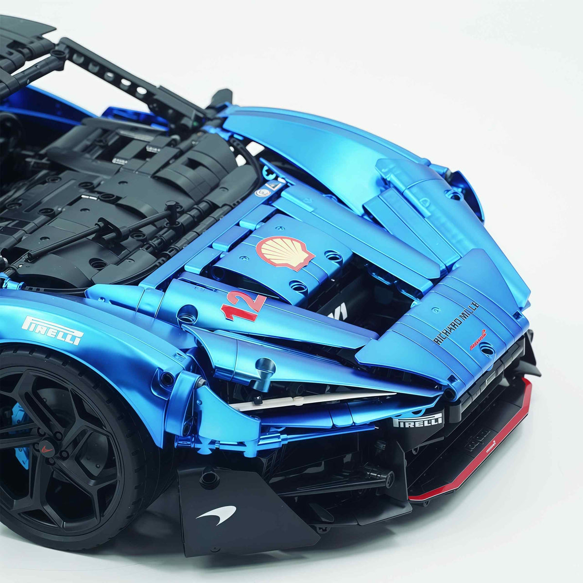 Trilumity Motorized Building Block Set: 1:8 The Ultimate British Woking Hypercar | Electric Sapphire Blue Custom Edition | Shipped in Original Gift