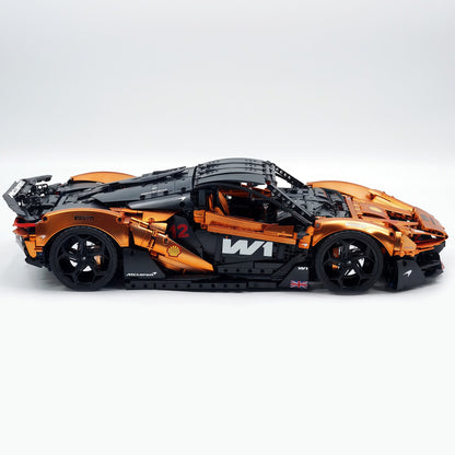 Trilumity Motorized Building Block Set: 1:8 The Ultimate British Woking Hypercar | Orange-Gold Custom Edition | Shipped in Original Gift Box