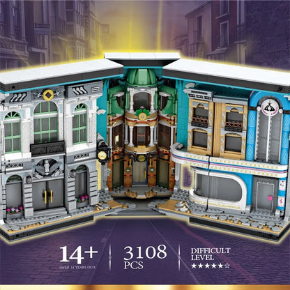 Reobrix Building Block Set: Harry Potter Streetscape Book of Architecture, Model RE66032